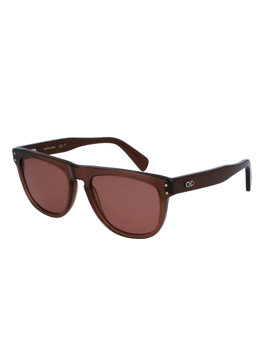 Ferragamo Eyewear pilot-frame sunglasses - ブラウン Ferragamo Eyewear pilot-frame sunglasses - ブラウン