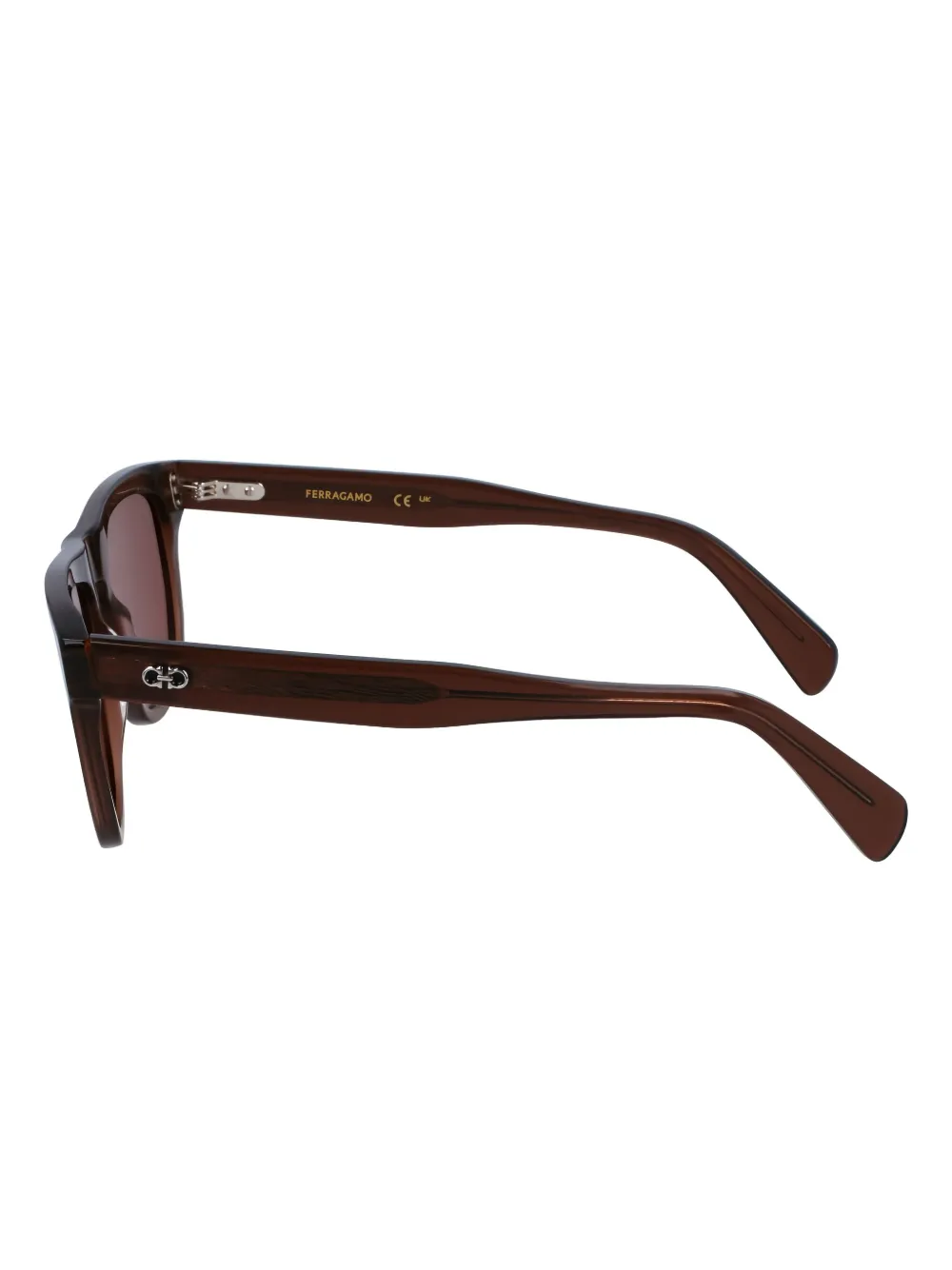 Ferragamo Eyewear Zonnebril met piloten montuur Bruin