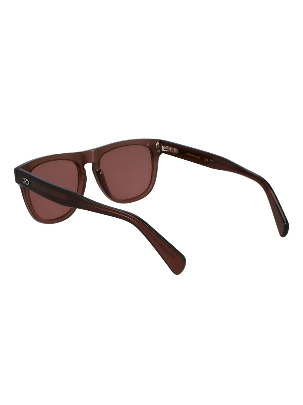 Ferragamo Eyewear Zonnebril met piloten montuur Bruin