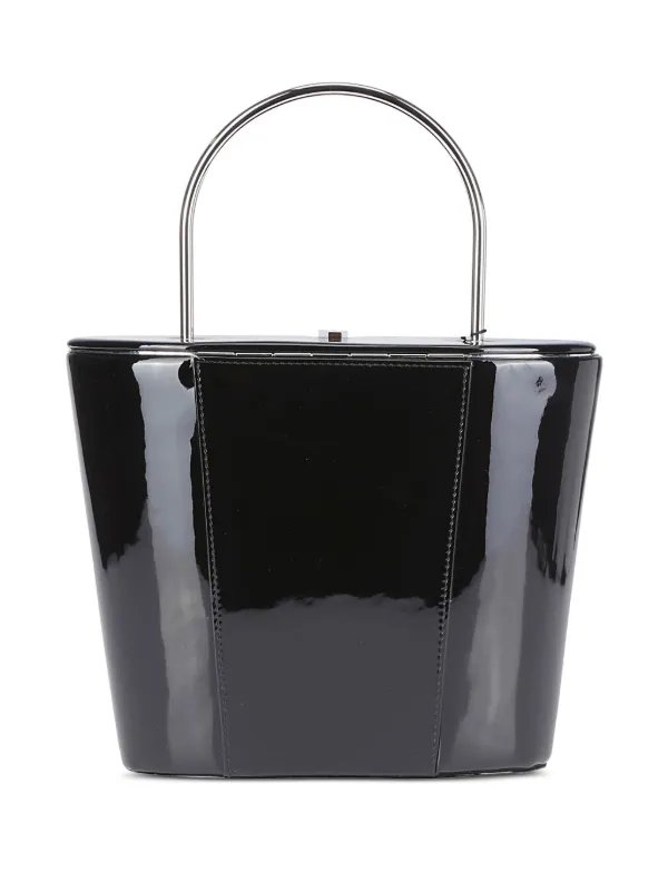Sportmax エナメルレザー バケットバッグ | ブラック | FARFETCH JP