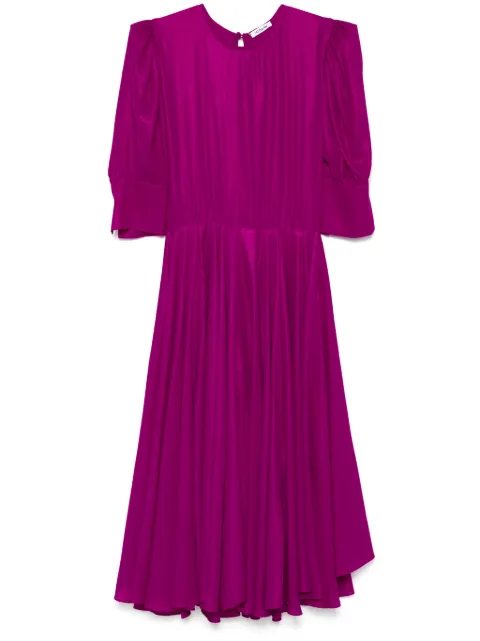 Parlor metallic-effect midi dress