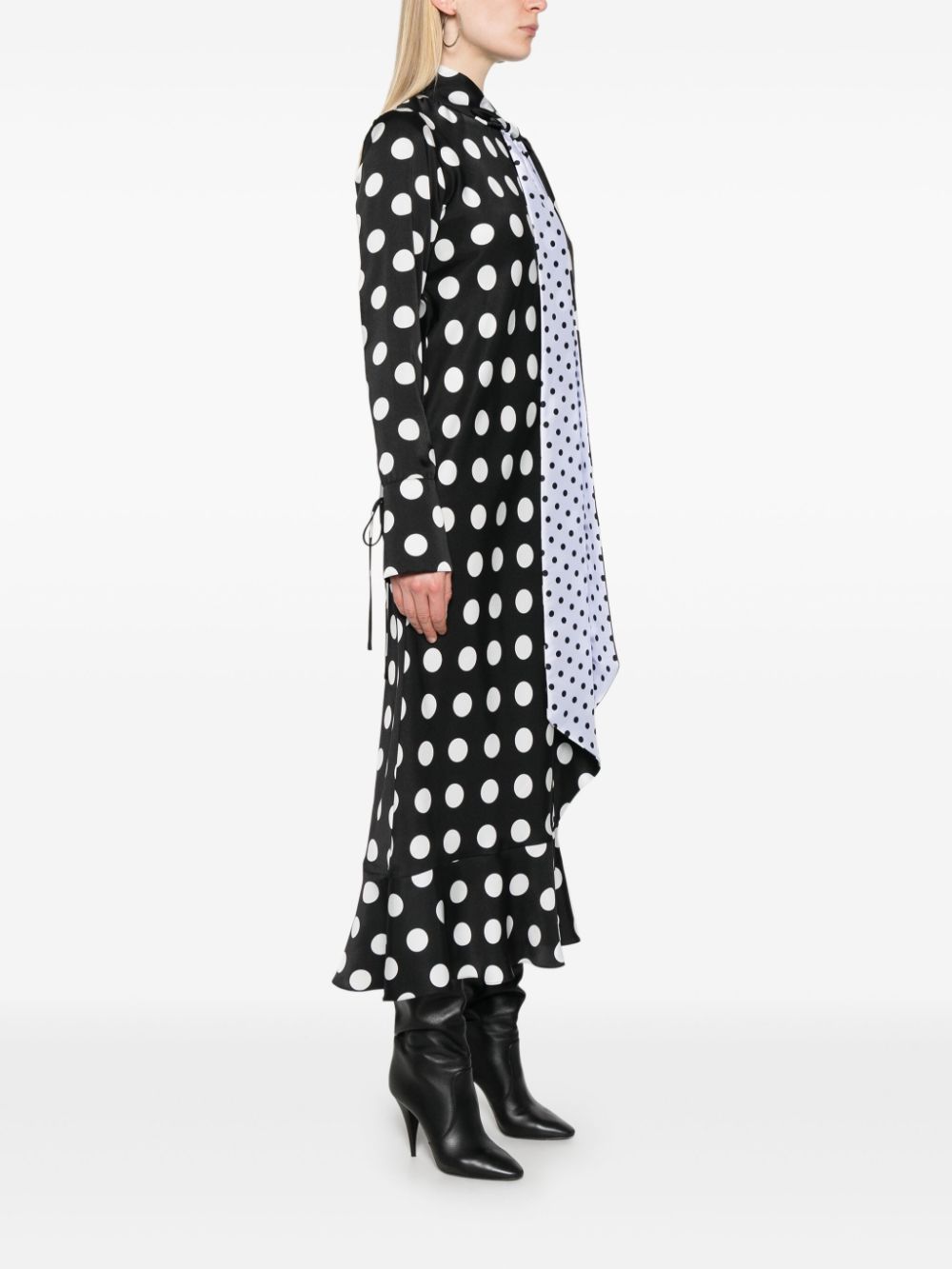 Shop Parlor Polka-dot Maxi Dress In Schwarz