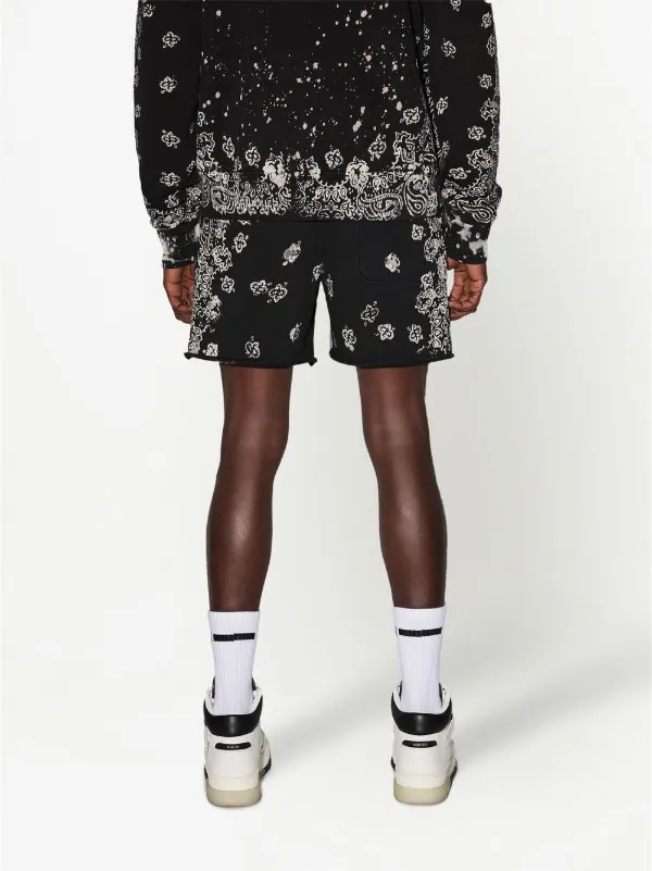 超ポイントアップ祭 AMIRI JP FARFETCH | ブラック | ショートパンツ バンダナ パンツ