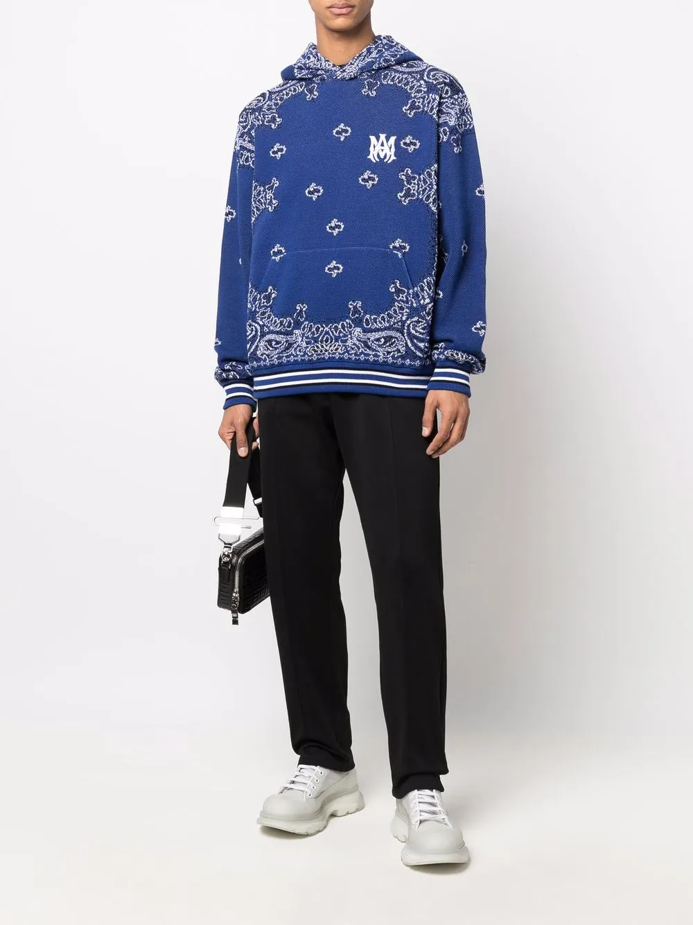 AMIRI Bandana B-Ball hoodie Blauw