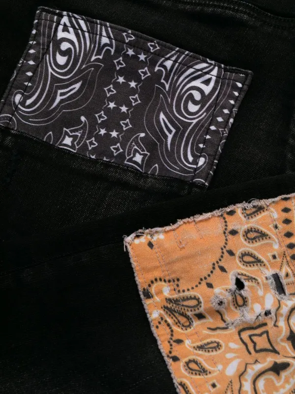 AMIRI Bandana Art Jeans | Black | FARFETCH AMIRI Bandana Art Jeans | Black | FARFETCH