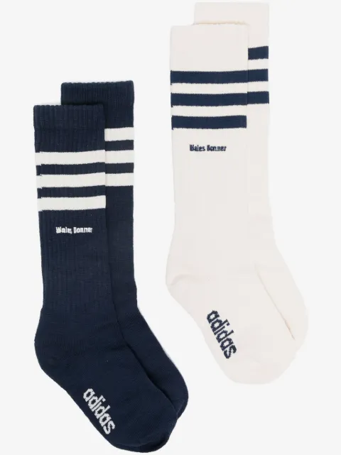 adidas logo-embroidered socks (pack of two)
