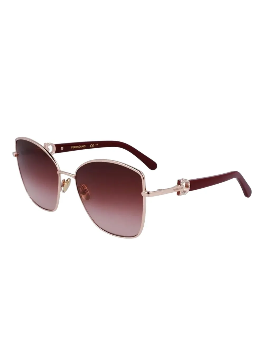 Ferragamo Eyewear Zonnebril met cat-eye montuur - Roze