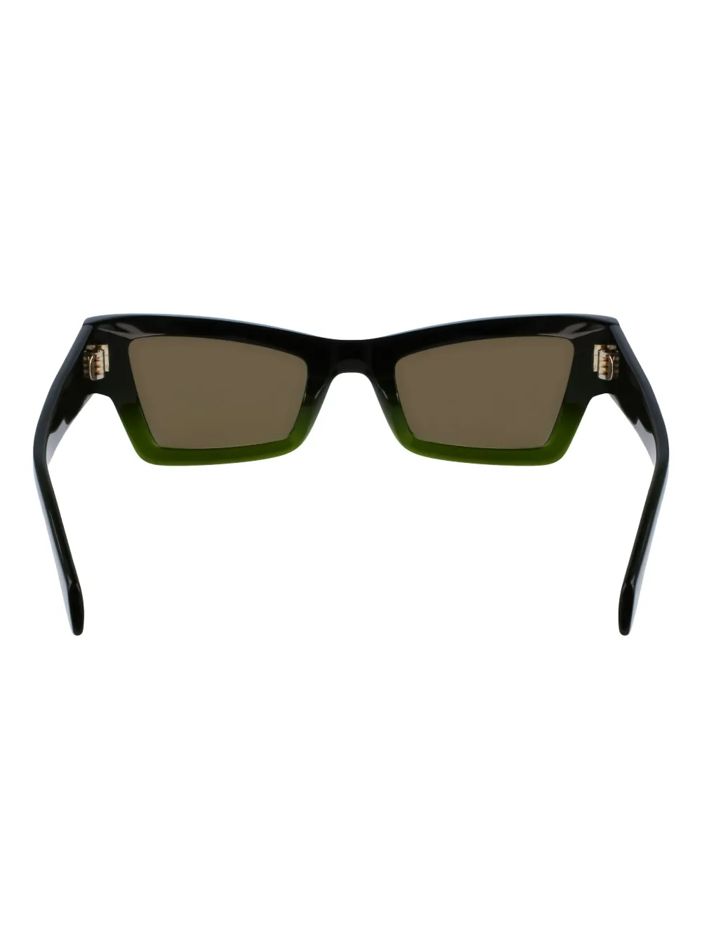 Ferragamo Eyewear Zonnebril met rechthoekig montuur - Groen
