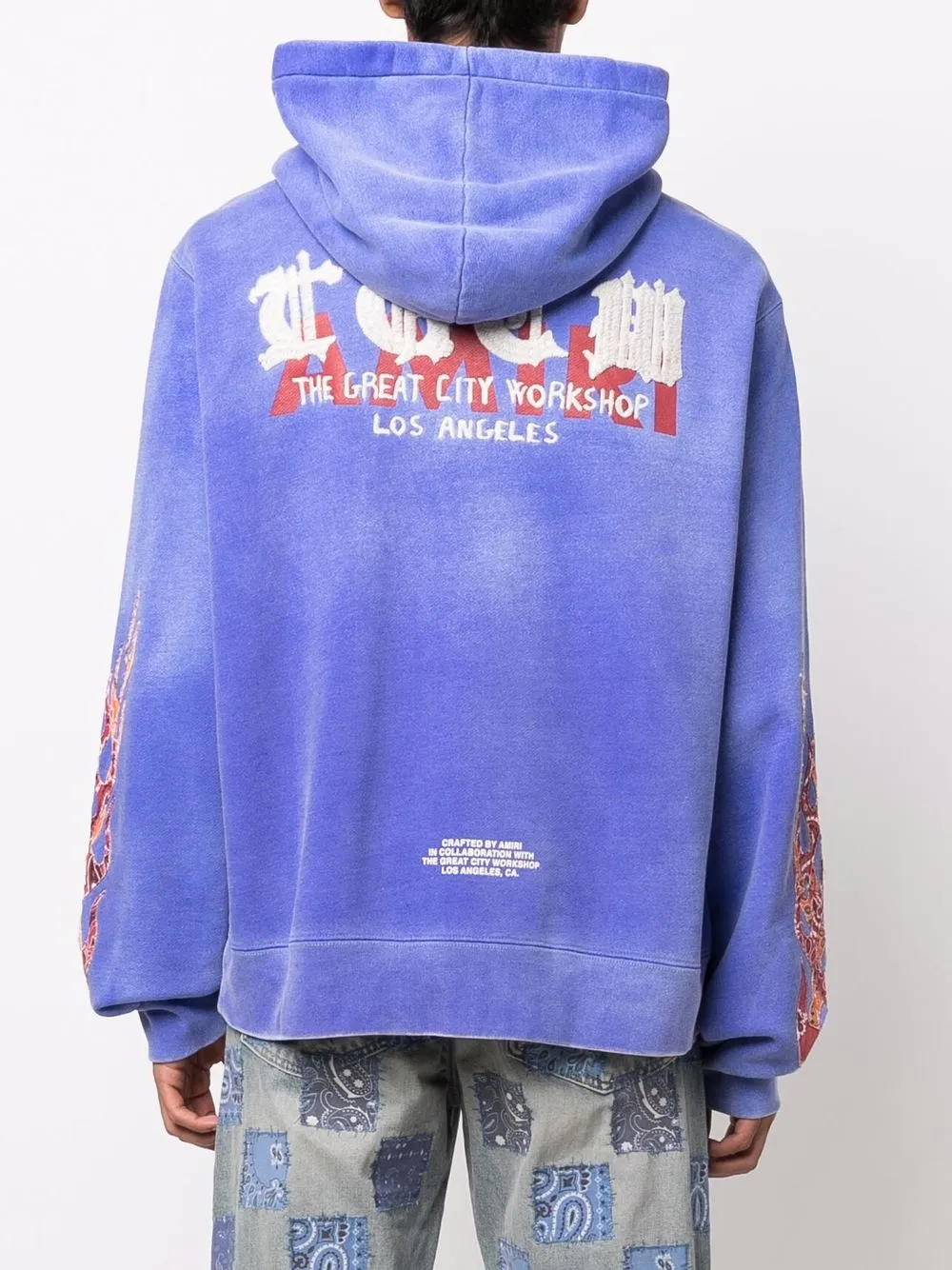 AMIRI T.G.C.W. Flames hoodie Blauw