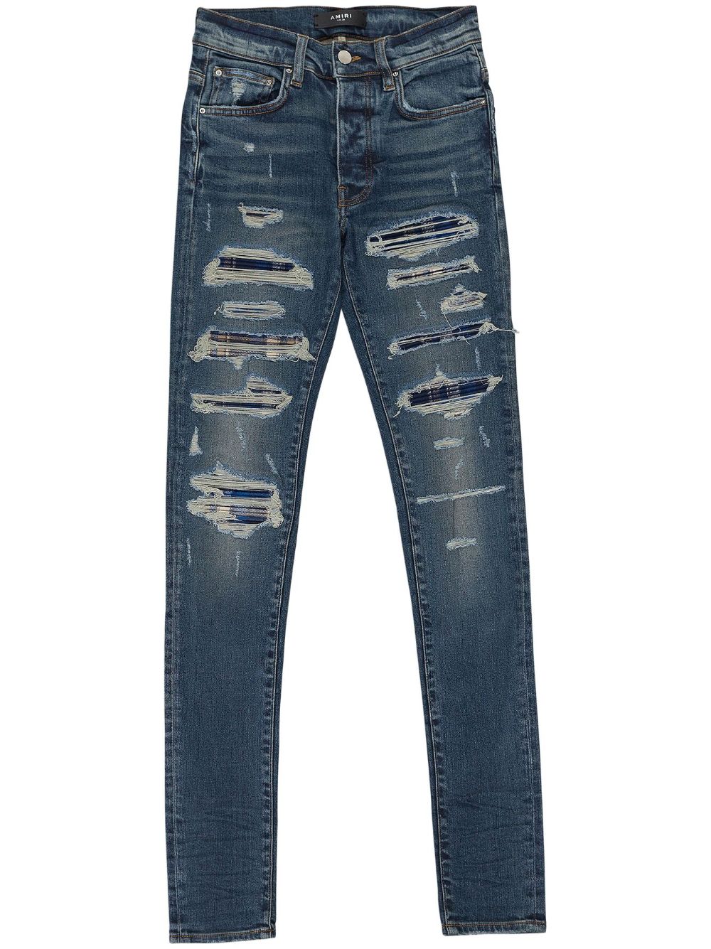 AMIRI Geruite Thrasher jeans Blauw