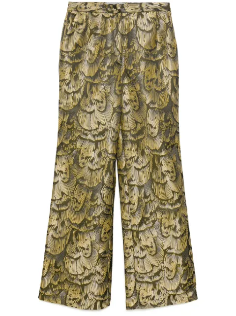 Amsale feather jacquard pants