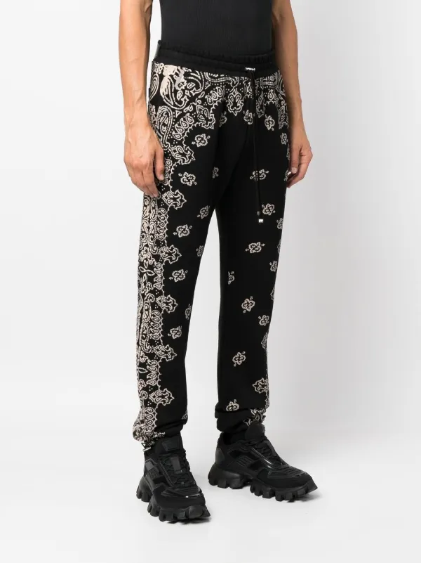 【関税込み】AMIRI ブラック Bandana ラウンジパンツ AMIRIのブラック Bandana ラウンジパンツがセール中