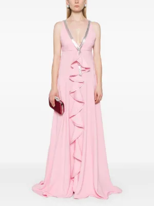 ワンピース GIOVANNI BEDIN SS25 Striped silk dress (GB25068 PINK) GIOVANNI BEDIN | GIOVANNI BEDIN Striped silk dress