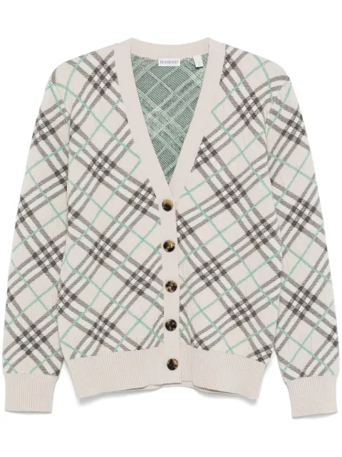 Burberry checked cardigan