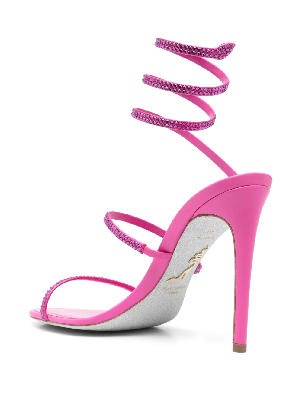 René Caovilla 105mm crystal-embellished sandals Pink