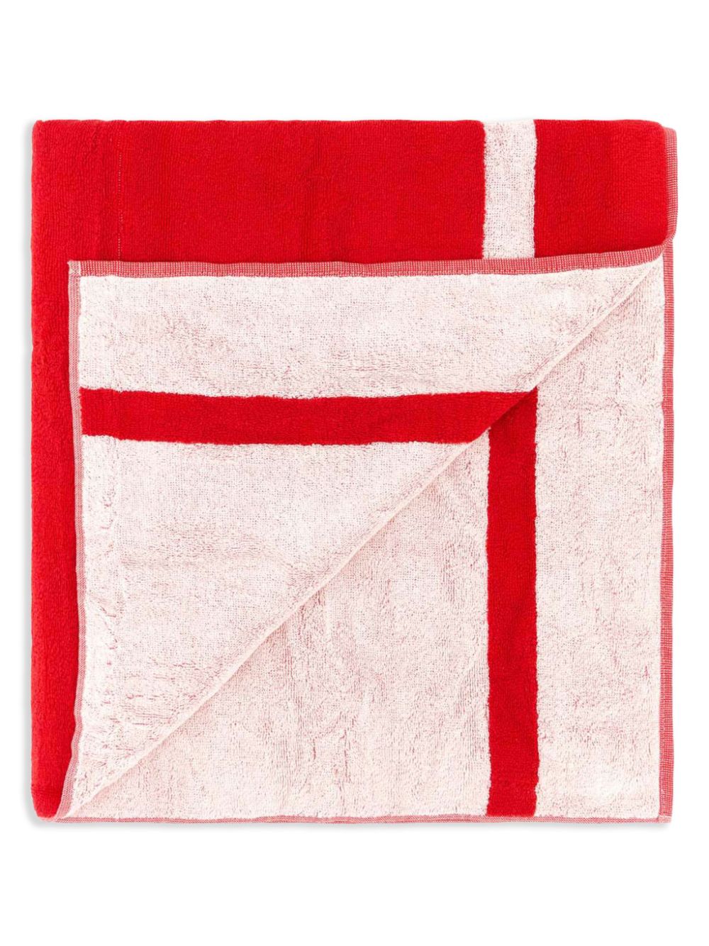 Kenzo intarsia-logo beach towel - Rood