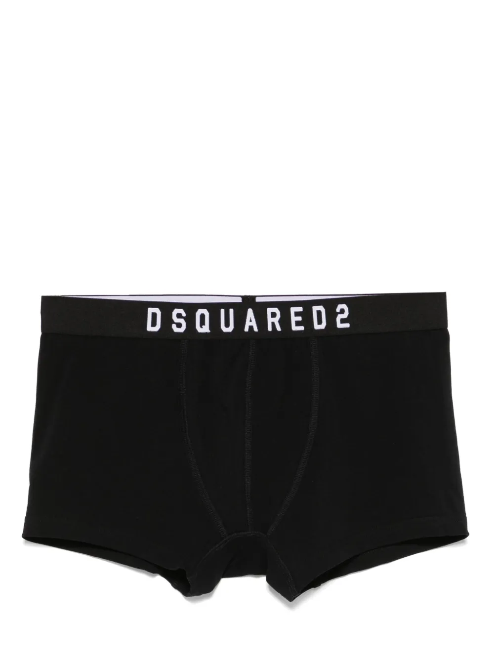 Dsquared2 Two-pack Logo-waistband Briefs In Black