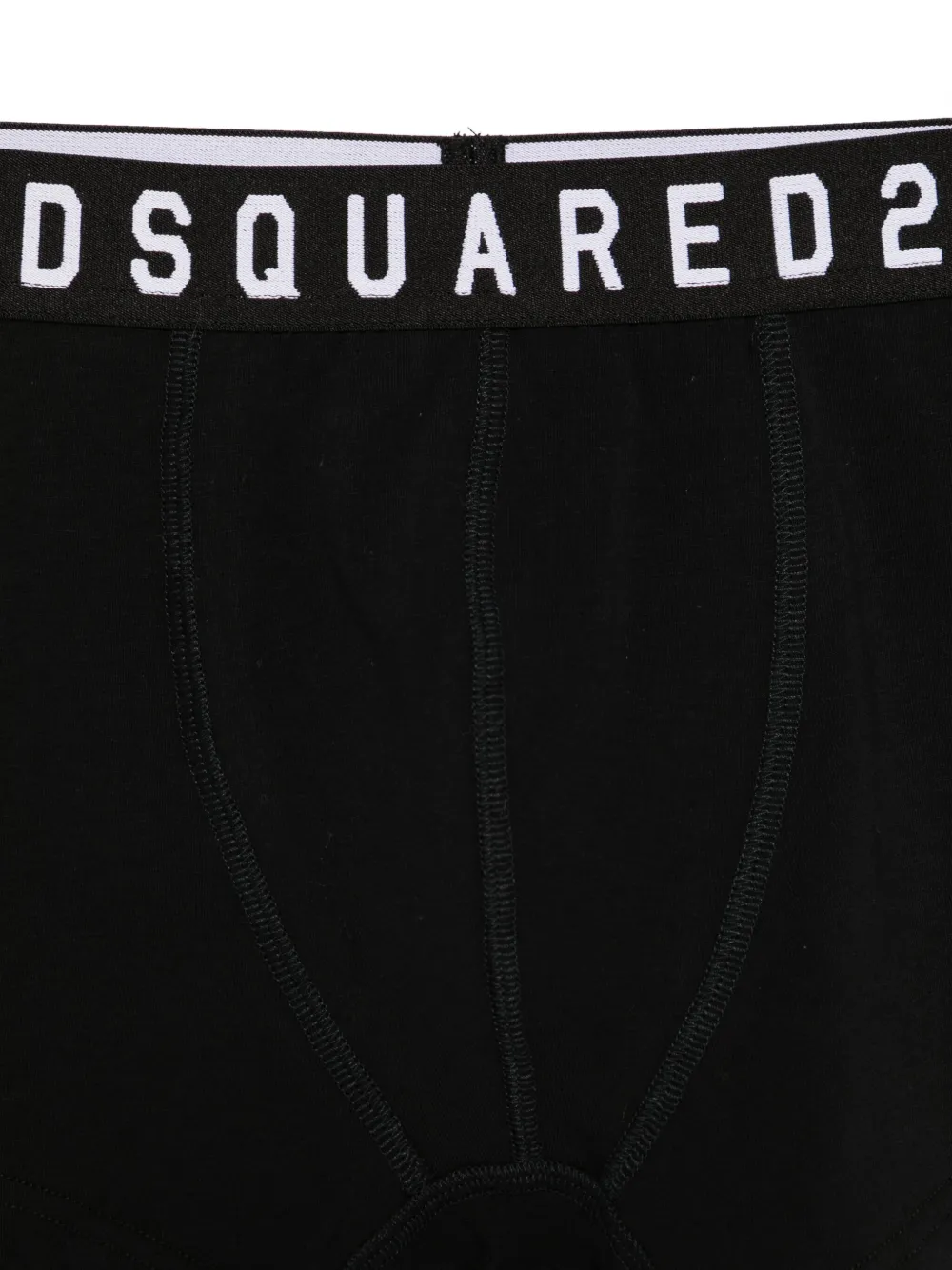Dsquared2 Two-pack Logo-waistband Briefs In Black