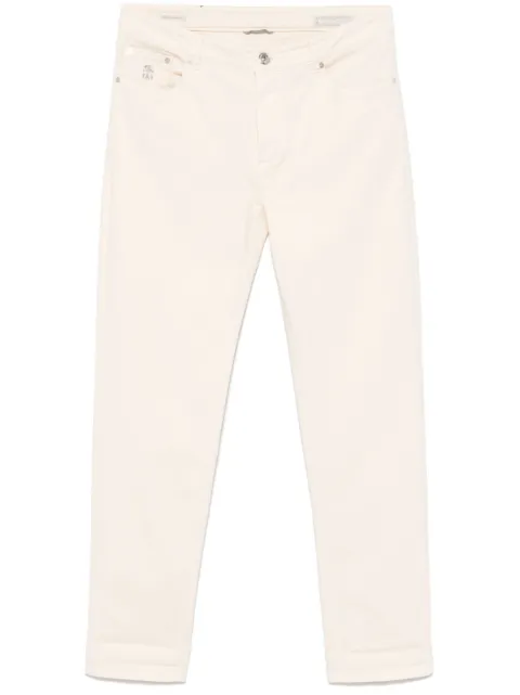 Brunello Cucinelli logo-embroidered jeans