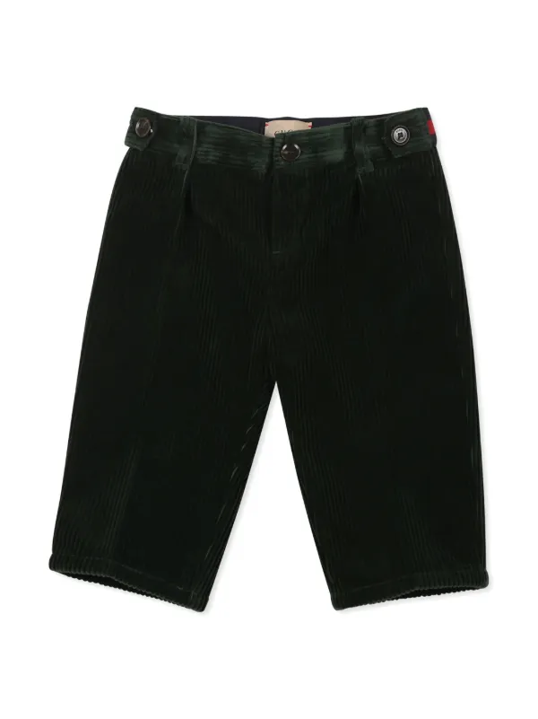 Gucci Kids コーデュロイ ショートパンツ | グリーン | FARFETCH JP