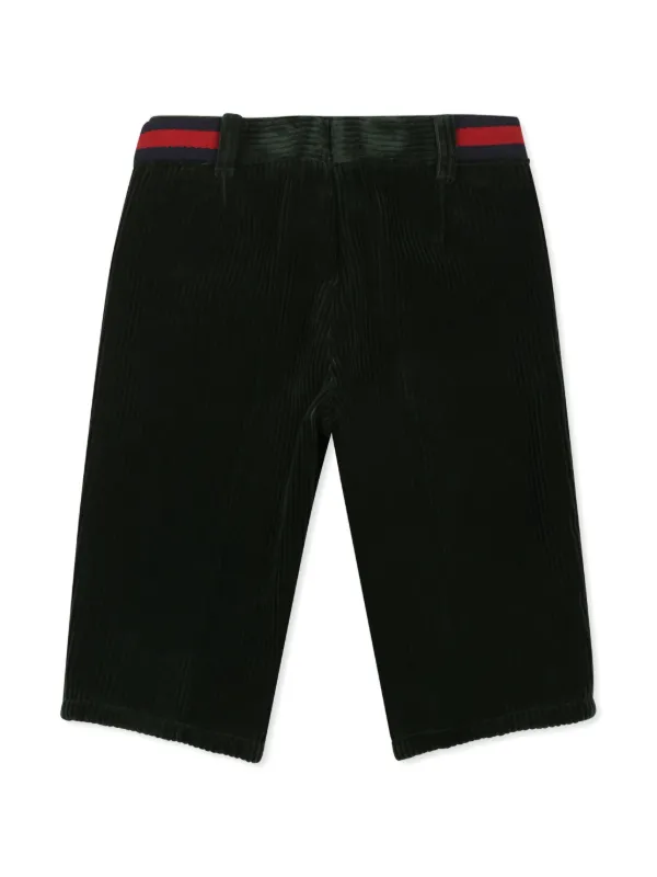 Gucci Kids コーデュロイ ショートパンツ | グリーン | FARFETCH JP