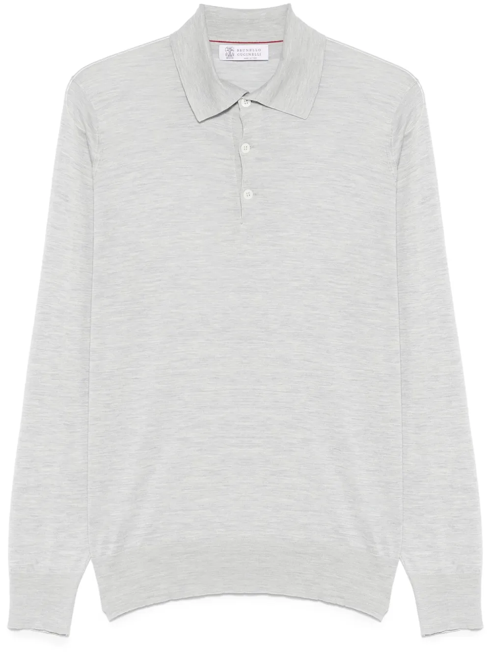 Brunello Cucinelli playera tipo polo de tejido fino | gris | Image 1