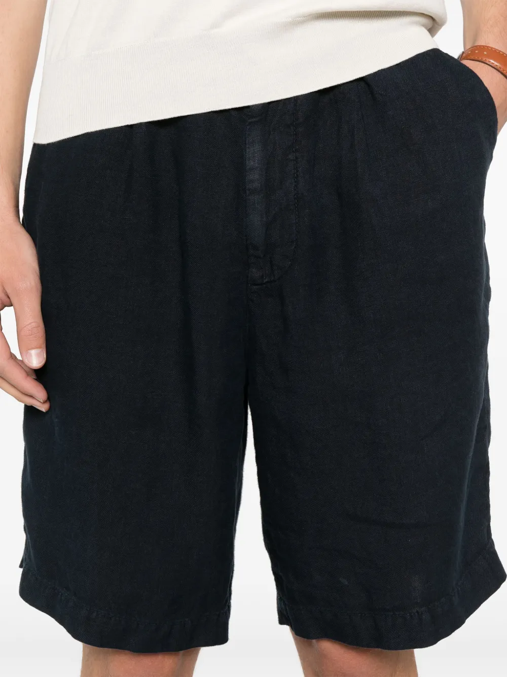 Brunello Cucinelli Linnen bermuda shorts Blauw