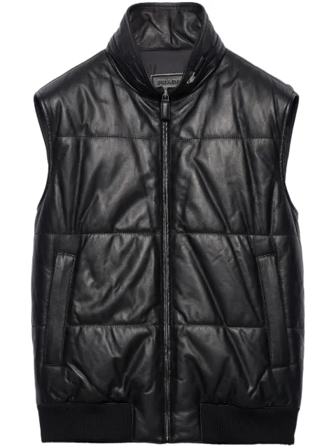 Prada Nappa-leather waistcoat