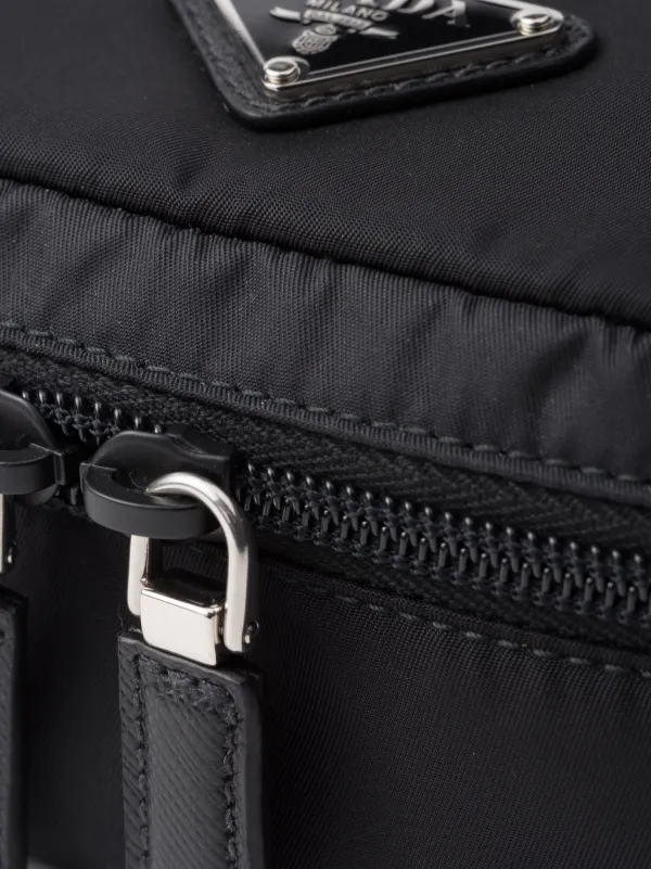 Prada Small Re-Nylon Zipper Pouch | Black | FARFETCH