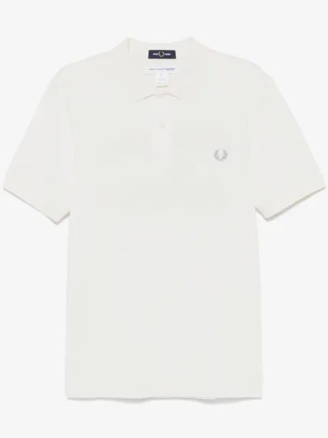 Comme Des Garçons Shirt x Fred Perry slogan-print polo shirt