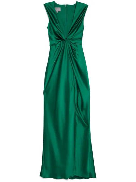Amsale fluid twisted draped dress