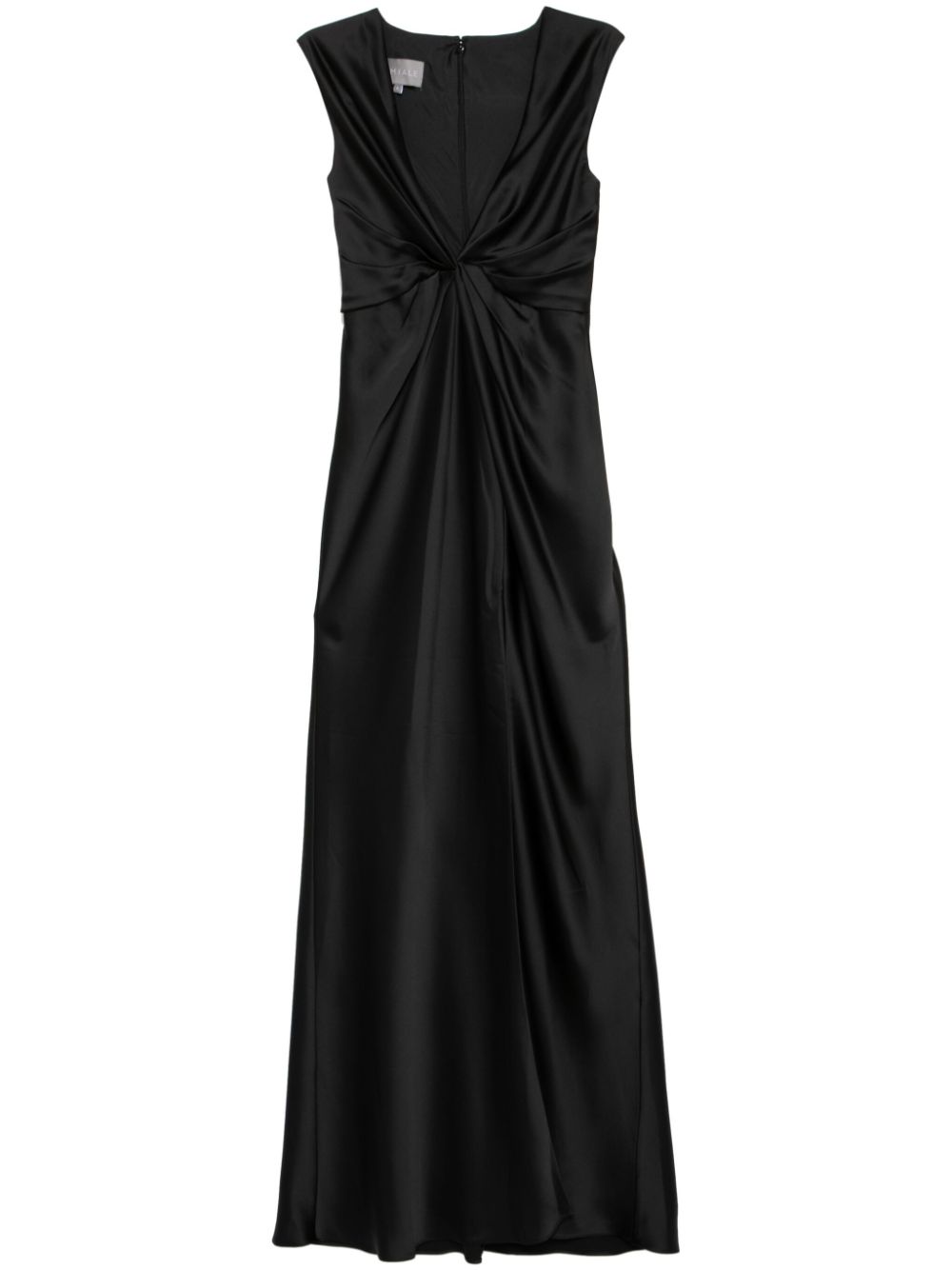 Amsale fluid twisted draped dress - Black