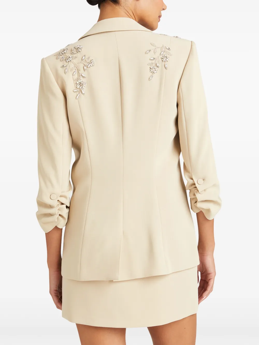 Cinq À Sept Embroidered Blazer In Neutral