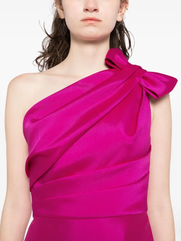 Amsale Mikado One-shoulder Gown - Purple Amsale Mikado One-shoulder Gown - Purple