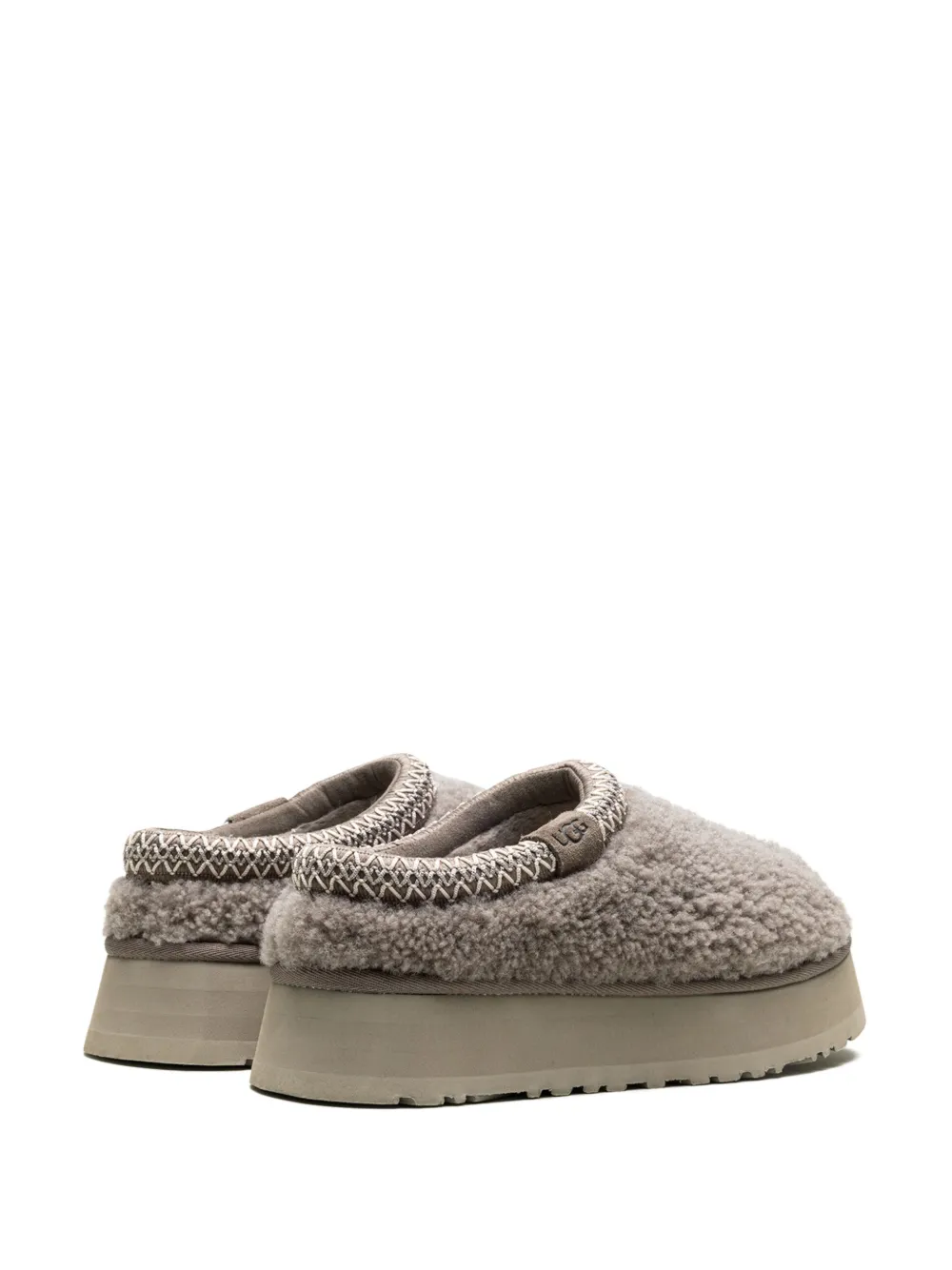 Ugg Tazz Maxi Curly "smoke Plum" Slippers In Gray