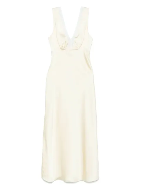 SANDRO satin midi dress