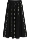 SANDRO crystal-embellished maxi skirt - Black