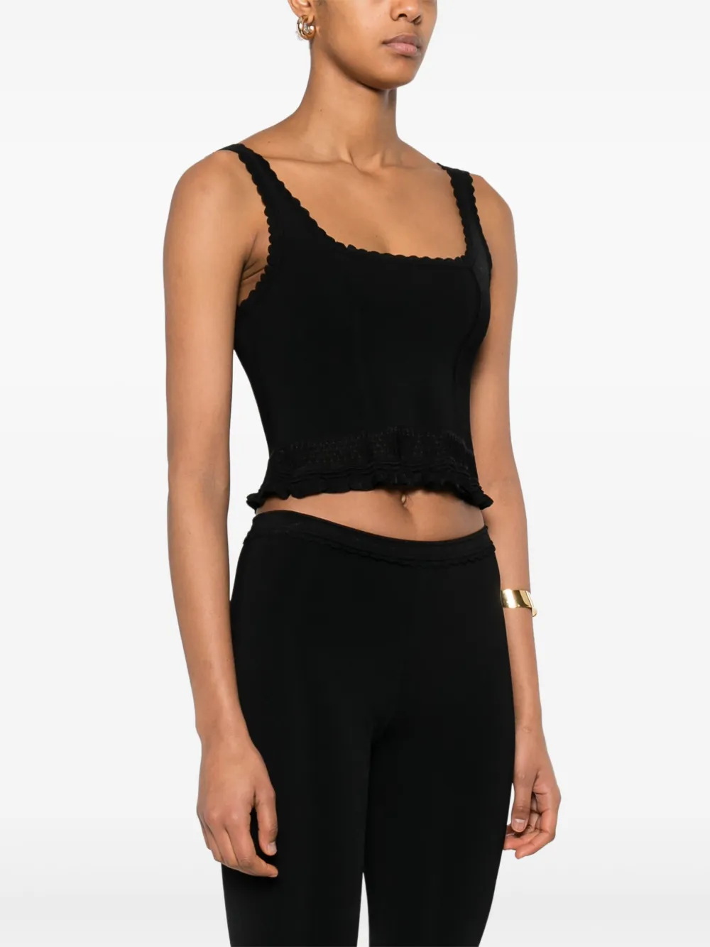 SANDRO SCALLOPED TANK TOP