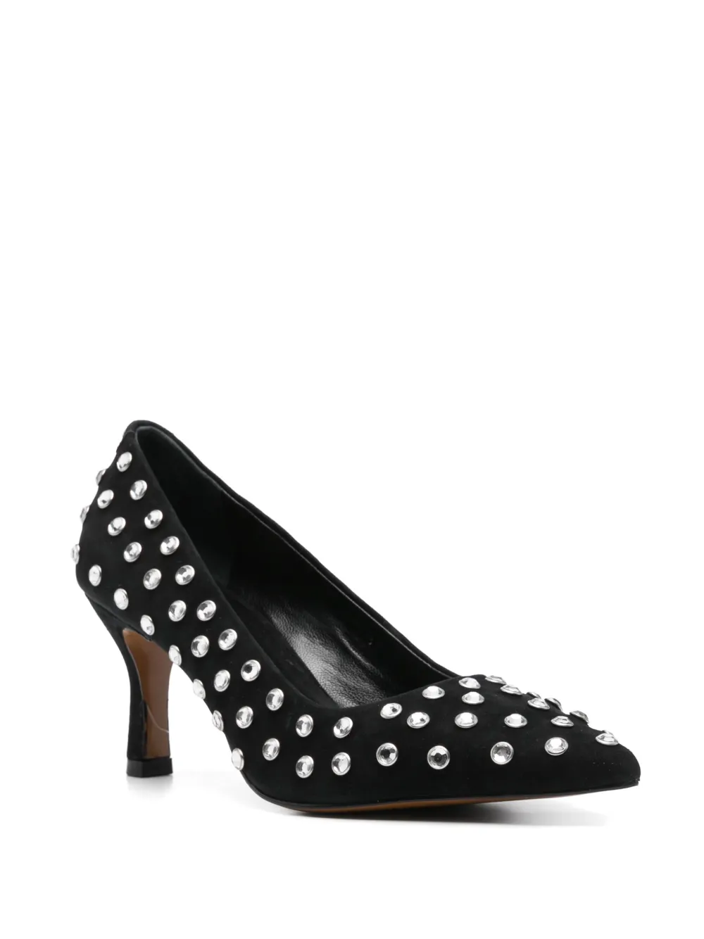 Maje 70 mm pumps met stras - Zwart