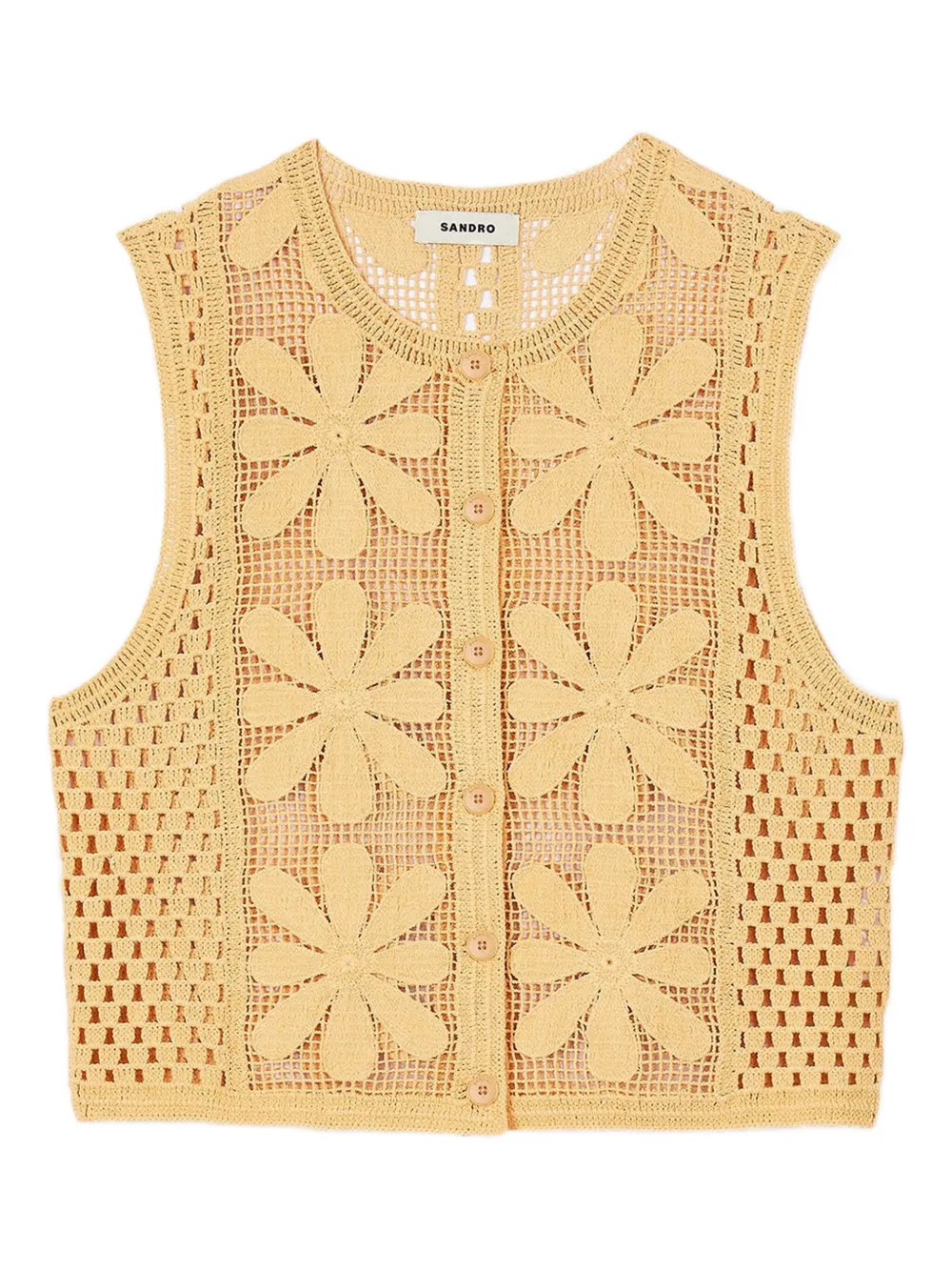 SANDRO crochet top | Yellow | Image 1