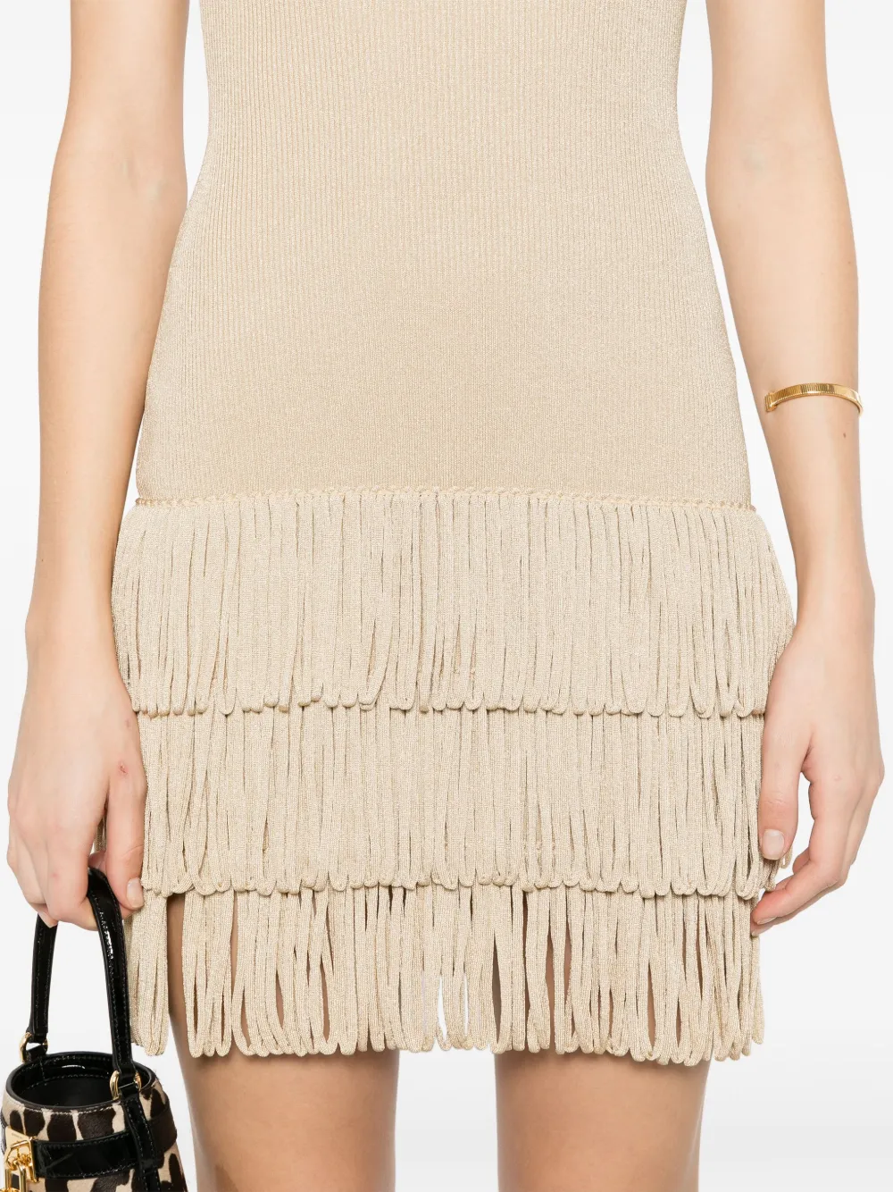 SANDRO Lurex mini-jurk Goud