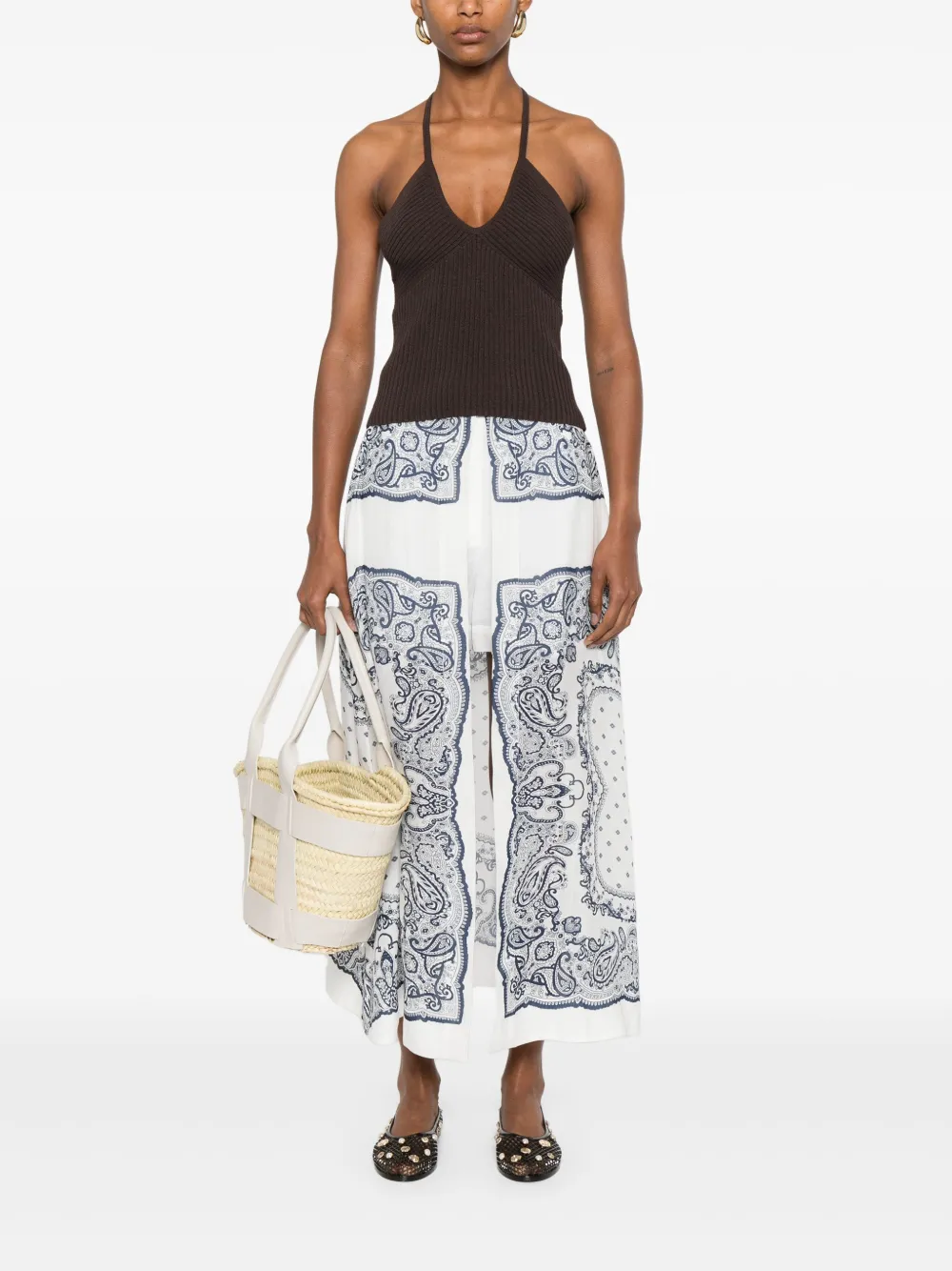 SANDRO Rok met Bandana-print - Wit