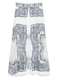 SANDRO Bandana-print skirt - White