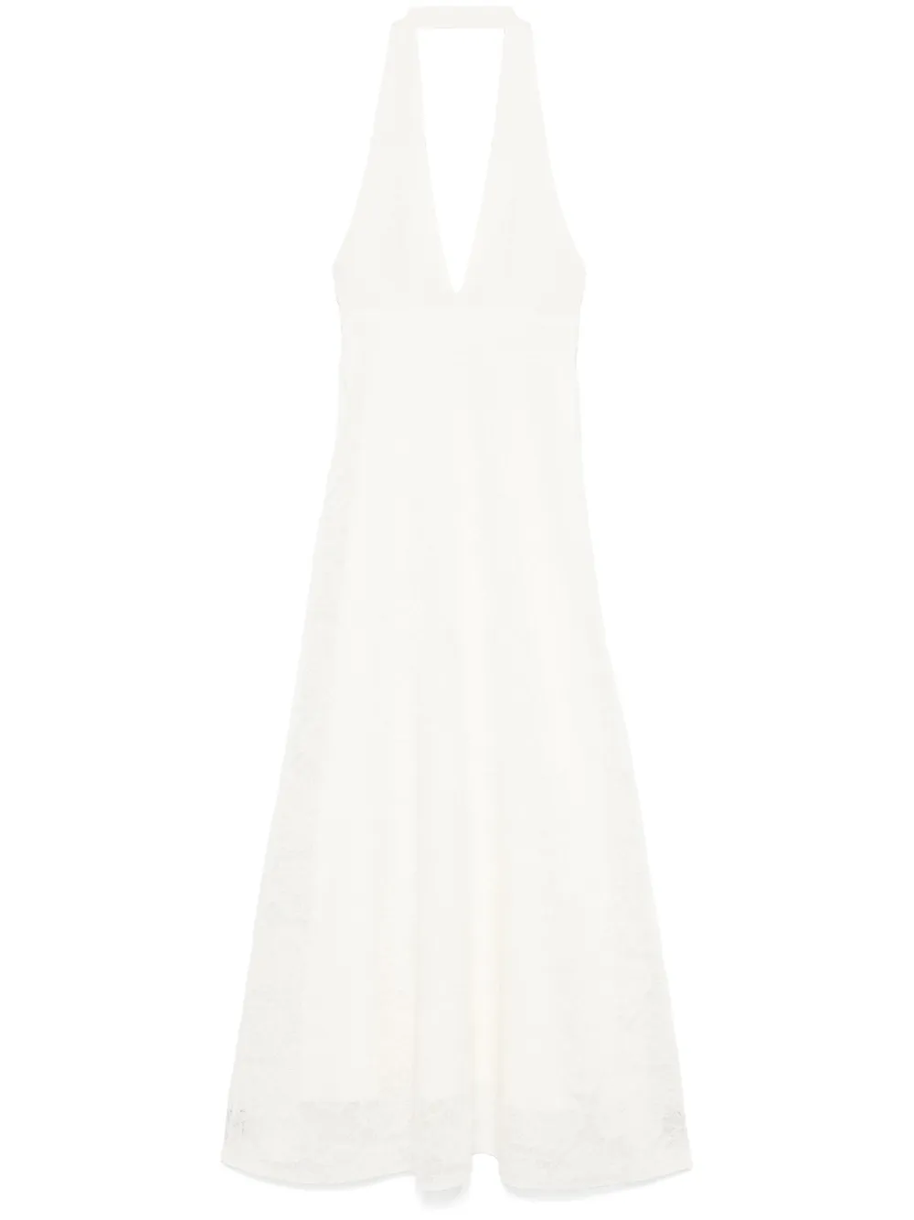 SANDRO Maxi-jurk met halternek Wit