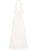 SANDRO halterneck maxi dress - White
