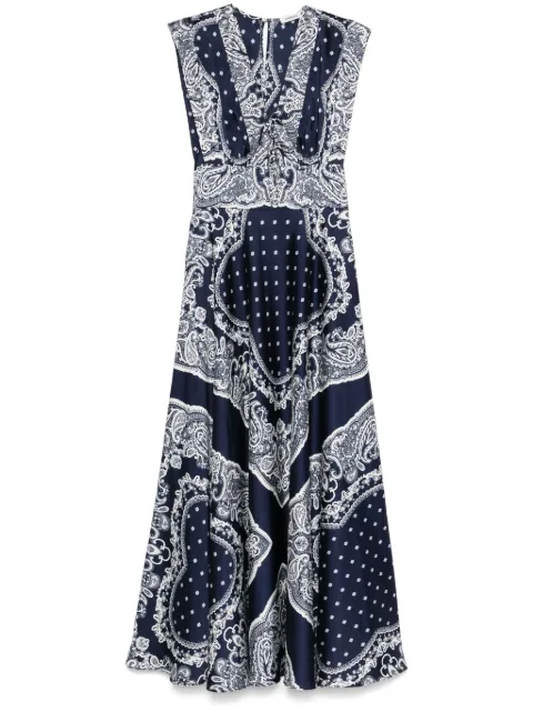 SANDRO robe longue à imprimé cachemire