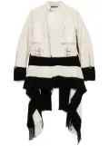 Undercover layered biker jacket - Neutrals