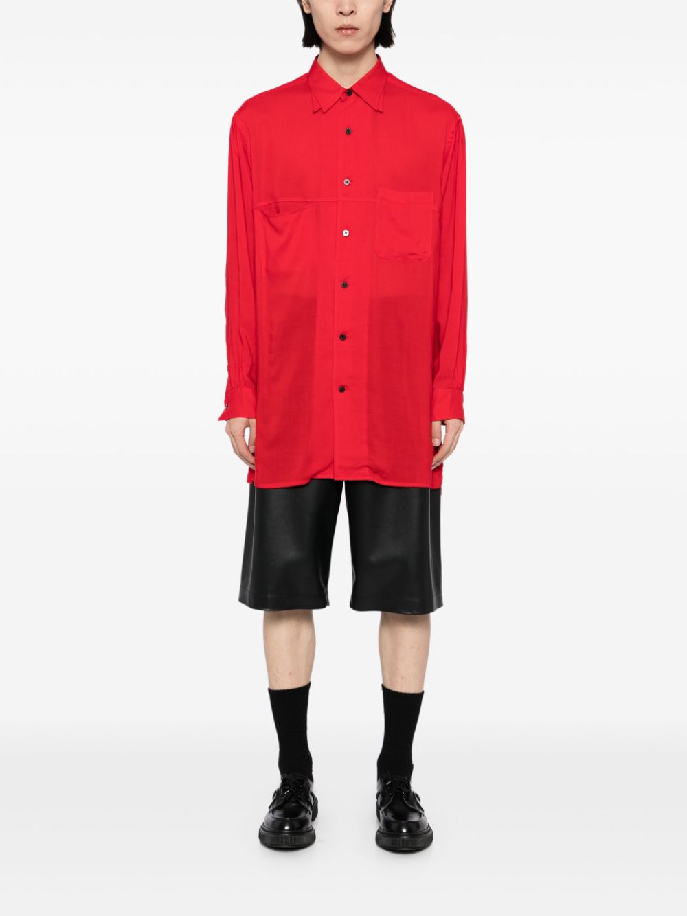 Yohji Yamamoto Overhemd met lange mouwen - Rood