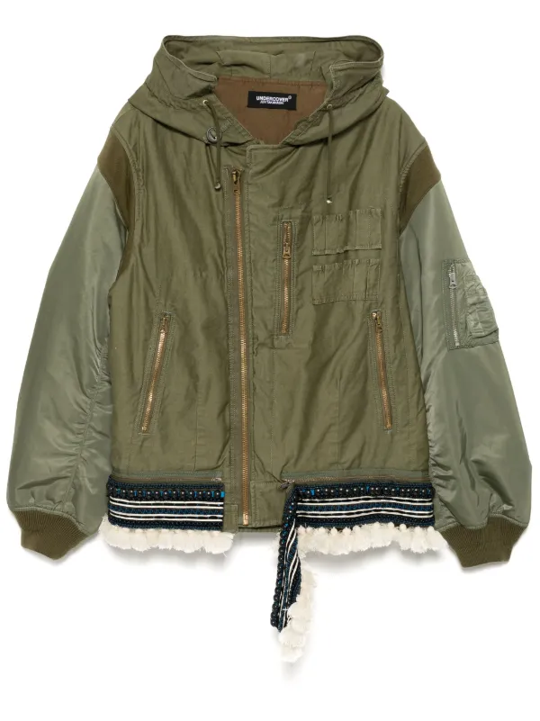 【DISCERNMENT】Bridge Bomber Padded Hood Anorak BOMBER IN NYLON ULTRASHINY WET - ADD Official