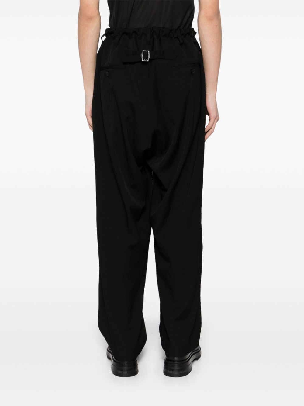 Yohji Yamamoto Broek met patchwork Zwart